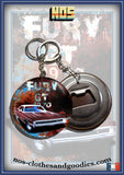 Badge / magnet/ porte clé décapsuleur Plymouth Fury GT 1970