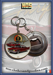 Badge / magnet/ porte clé décapsuleur  Plymouth Fury sport 1960 av/ar