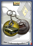 Badge /Magnet / porte clé décapsuleur Renault 12 verte