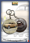 Badge/magnet/porte clé décapsuleur Renault Frégate beige