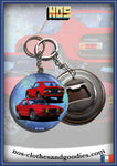 Badge / Magnet / bottle opener key ring Saab 97 Sonett from 1970 