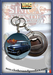 badge / magnet /porte clé décapsuleur Simca aronde grand large bleu