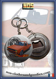 Badge/magnet/porte clé décapsuleur VW Caddy orange blason
