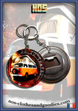Badge/magnet/porte clé décapsuleur VW go to travel T2