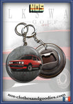 Badge /magnet / porte clé décapsuleur VW Golf 2 GTI rouge