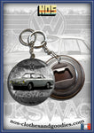 Badge / magnet / bottle opener key ring VW Karmann type 34 gray 
