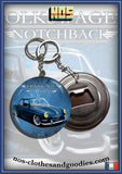 badge / magnet / porte clé décapsuleur VW Notchback type 3 vw bleu