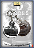 Badge / Magnet / porte clé décapsuleur VW T1 50 shades of grey