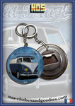 badge / magnet / porte clé décapsuleur VW combi split panel bleu T1 tôlé