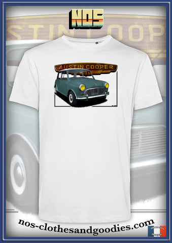 tee shirt unisex Austin Mini Cooper green