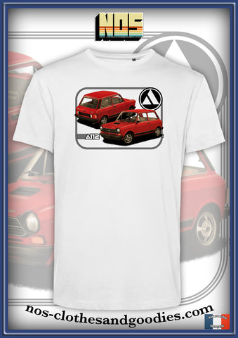 tee shirt unisex Autobianchi A112 av/ar rouge