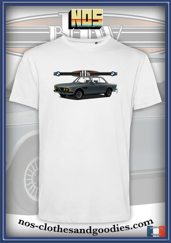 BMW E9 3.00CS 1973 gray t-shirt