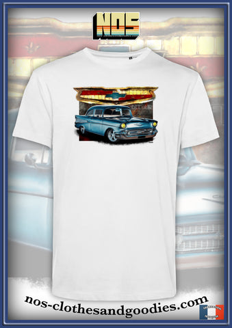 Unisex T-shirt Chevrolet Bel Air Chevy 57 with logo 