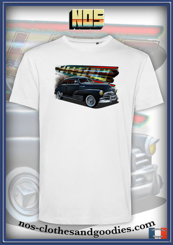 tee shirt unisex chevrolet Fleetline aersedan 1948 noire