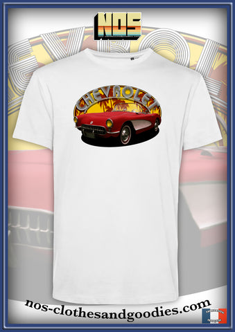 unisex t-shirt Chevrolet Corvette C1 red