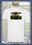 tee shirt unisex Fiat 126 verte