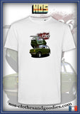 tee shirt unisex Fiat 126 av/ar verte