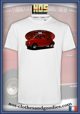 fiat 500 red unisex t-shirt