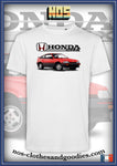 tee shirt unisex Honda CRX MK1 rouge