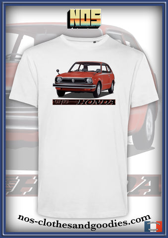 tee shirt unisex Honda Civic MK1 rouge