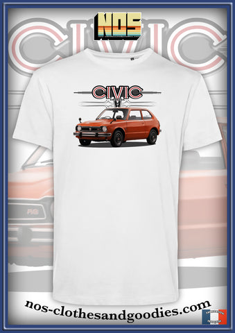 tee shirt unisex Honda Civic MK1 rouge RS