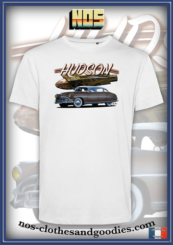 tee shirt unisex Hudson Hornet bi-ton marron 1952