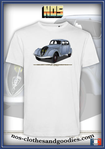 tee shirt unisex Peugeot 402 grise