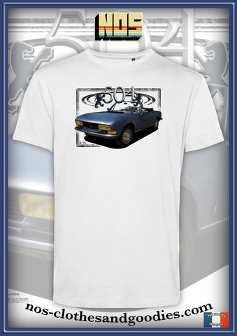 tee shirt unisex Peugeot 504 cabriolet 1974