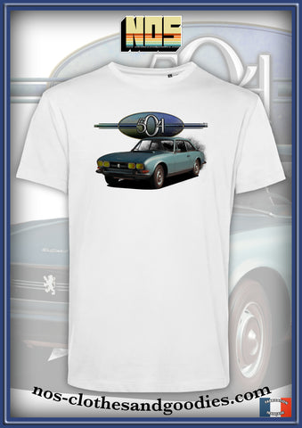 tee shirt Peugeot 504 coupé verte