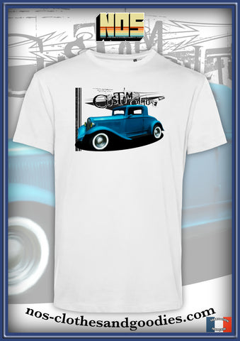 tee shirt unisex Plymouth PB coupé 1932 "custom culture"