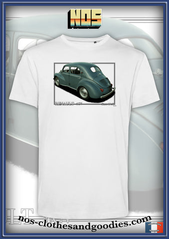 tee shirt unisex Renault 4cv verte arrière