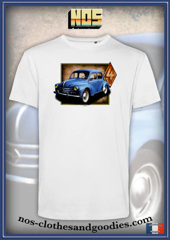 Tee-shirt unisex Renault 4cv trois moustaches