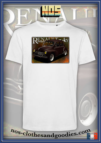 tee shirt unisex Renault 4cv red purple