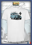 Tee shirt unisex Renault Juvaquatre dauphinoise vert gris