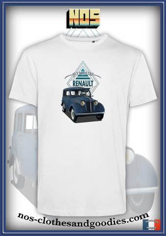 Tee shirt unisex Renault Juvaquatre bleu