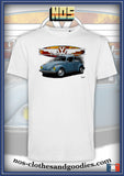 unisex cotton t-shirt VW cox 1302 blue