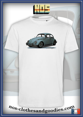 tee shirt unisex VW Cox bleue clair