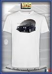 tee shirt unisex VW Golf 2 GTI cabriolet noire