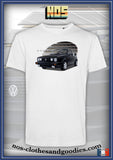 tee shirt unisex VW Golf 2 GTI cabriolet noire