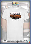 unisex t-shirt VW T3 orange mandala