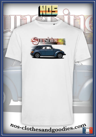 unisex t-shirt VW cox cab 1600 sunshine 1979