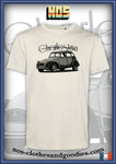 tee shirt unisex citroën 2cv charleston grise chevron