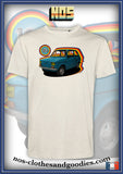 tee shirt unisex Fiat 126 bleue