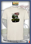tee shirt unisex Fiat 126 av/ar verte