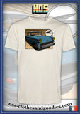 tee shirt unisex Opel Olympia Rekord P1 bleue 1957