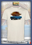unisex t-shirt Opel Olympia P2 blue 1960-62