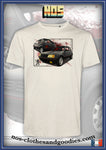 tee shirt unisex Peugeot 205 GTI noire av/ar