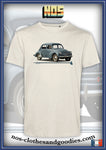 tee shirt unisex Renault 4cv bleue verte