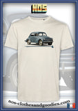 tee shirt unisex Renault 4cv bleue verte