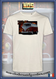 tee shirt unisex VW Combi / van rouge